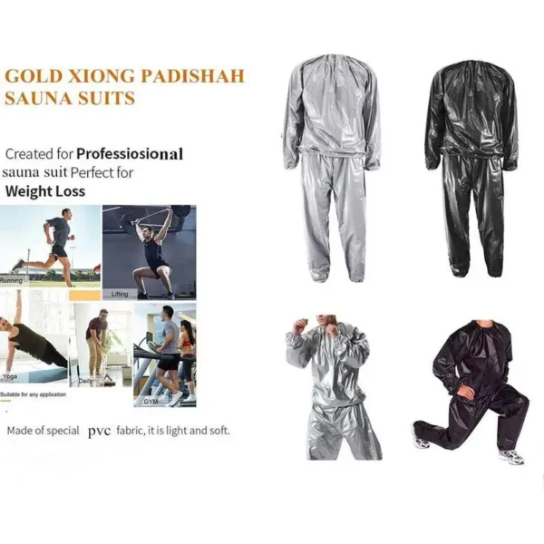 New Heavy Duty Sauna Sweat Suit Exercise Gym Suit Fitness Weight Loss Anti-Rip For Sauna Fitness Gym Weight Loss Heavy Duty - Image 4