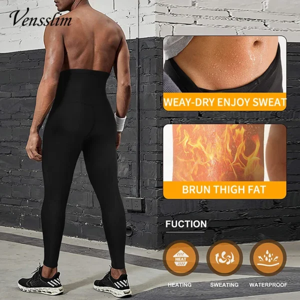 Men Body Shaper Thermo Sauna Pants Sweat Waist Trainer Leggings Slimming Weight Loss Workout Gym Compression Shorts Shapewear - Image 6