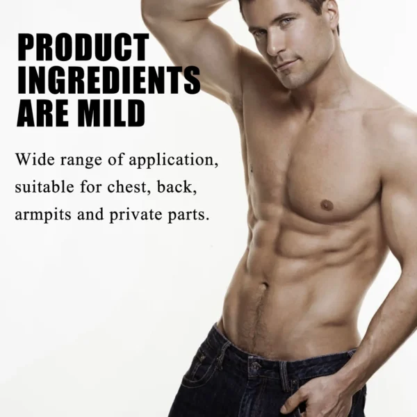 Vitamin Men Hair Removal Cream Growth Inhibitor Gently Painless Private Parts Long Lasting Soothing Whole Body Depilatory Cream - Image 4