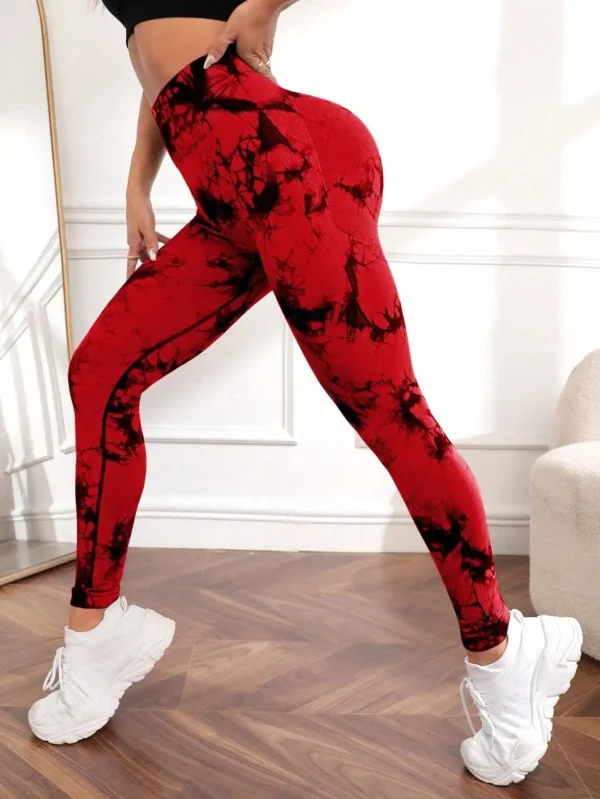 New Tie Dye Yoga Pants Sport Leggings Women Seamless High Waist Push Up Woman Tights Fitness Workout Leggins Gym Clothing - Image 3