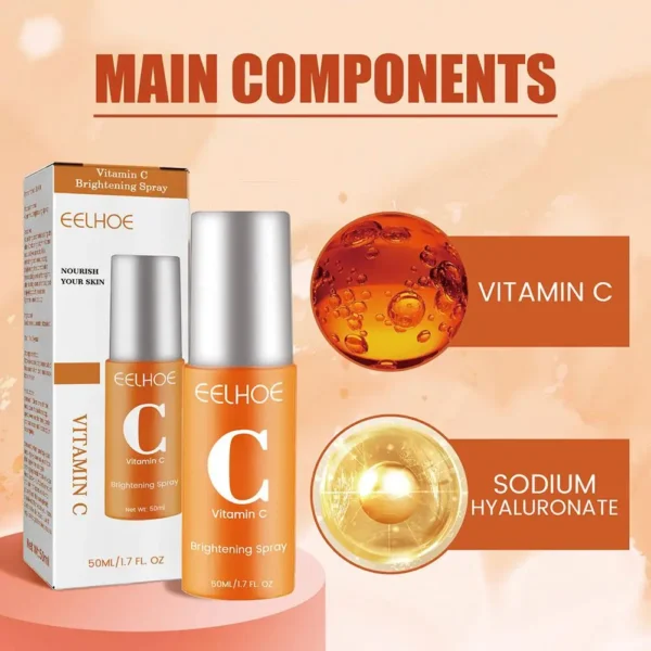 50ml Vitamin C Facial Spray Mist Whitening,Brightening,Anti-Wrinkle,Nourishing, Redness Relief,Moisturizing Face Serum Skin Care - Image 4