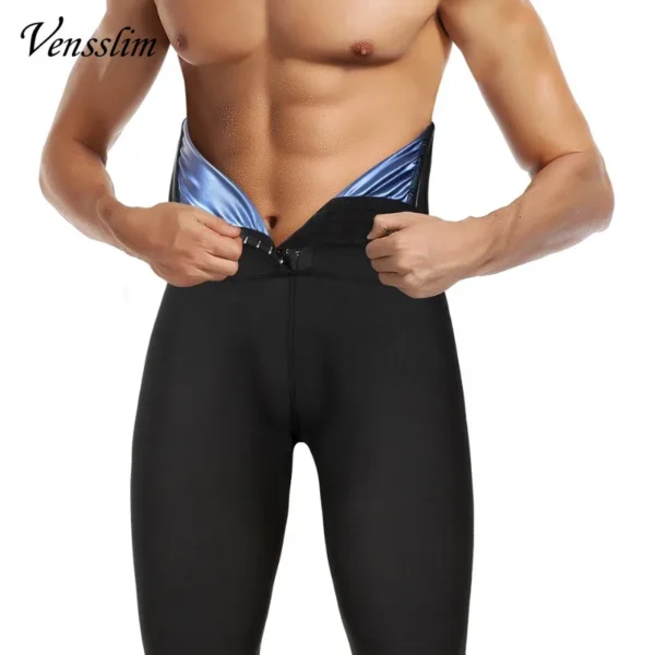 Men Body Shaper Thermo Sauna Pants Sweat Waist Trainer Leggings Slimming Weight Loss Workout Gym Compression Shorts Shapewear