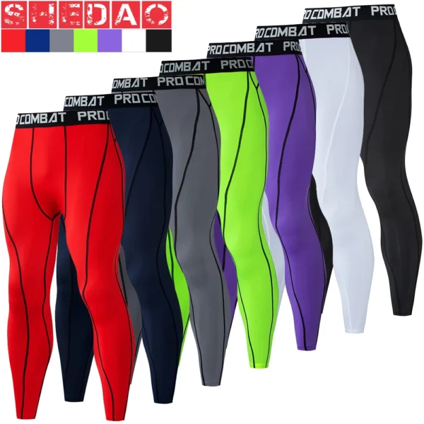 Gym Mens Tights Sport Pants Fitness Running Skinny Leggings Joggings Sportswear Yoga Compression Trousers Lycra Sweatpants - Image 5