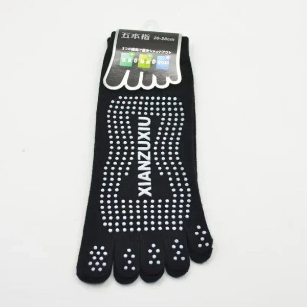 2024 Men Pilates Socks Wholesale Cotton Breathable Non-Slip Massage Yoga Socks Cotton YOGA Sports Five-finger Socks 5 toe socks - Image 2