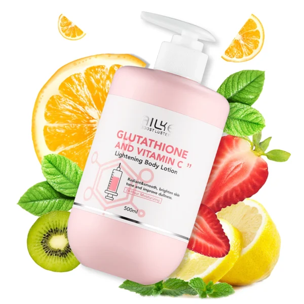 AILKE Vitamin C & Glutathione Brightening Body Lotion, Even Skin Tone, Lightening, Neck, Elbows, Armpits, Legs, Glowing Cream - Image 4